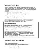 poster making mapeh|Mapeh: Rubrics For Performance Tasks .